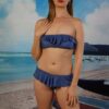 DSC01637 (Medium) Frilly girly Bandeau Bikini SET