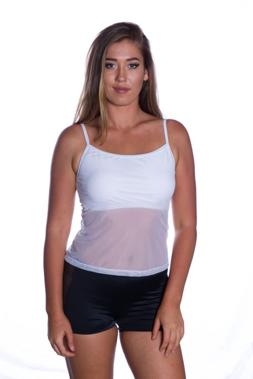 TS5B7889 Copy Mesh Sides Boy leg pants