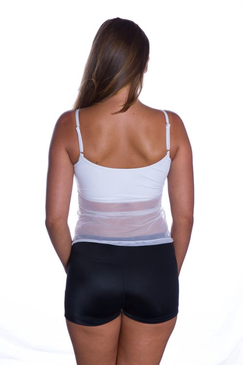 TS5B7892 Mesh Body Scoop Neck Cami