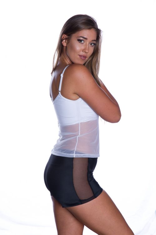 TS5B7893 Mesh Sides Boy leg pants