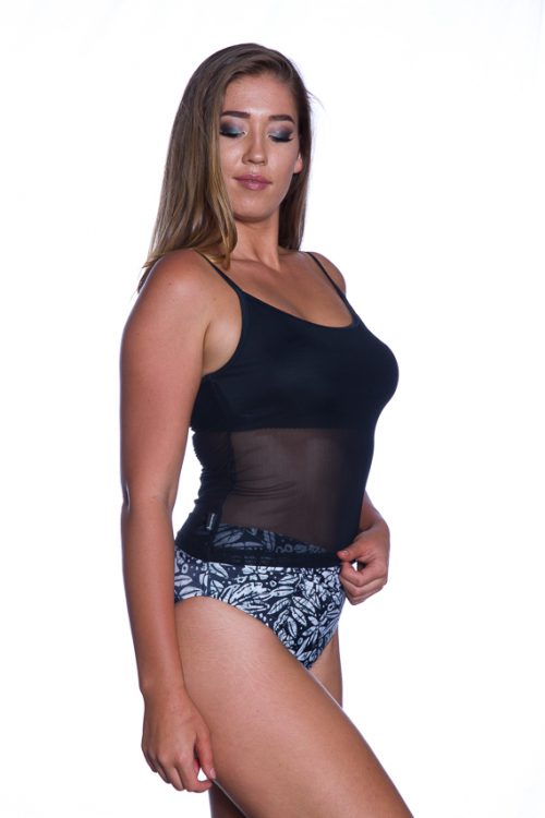 TS5B7978 Mesh Body Scoop Neck Cami
