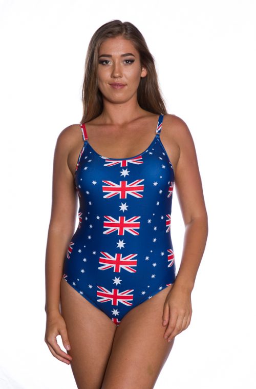 ts5b7645_3 Simple Classic One Piece - Australian Flag